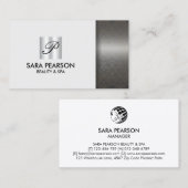 Schoonheidsspa Elegant Monogram Visitekaartje (Voorkant / Achterkant)