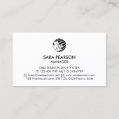 Schoonheidsspa Elegant Monogram Visitekaartje (Achterkant)