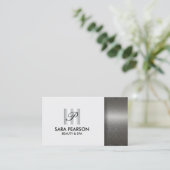 Schoonheidsspa Elegant Monogram Visitekaartje (Staand voorkant)