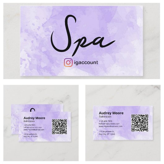 Schoonheidsspa Estheetician Visitekaartje