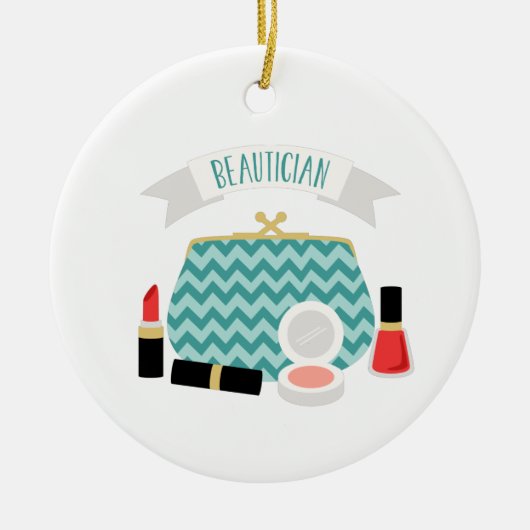 schoonheidsspecialist keramisch ornament (Voorkant)