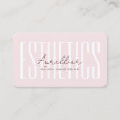 Schoonheidsspecialiste Elegant Roze Esthetisch Visitekaartje (Voorkant)