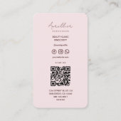 Schoonheidsspecialiste Elegant Roze Esthetisch Visitekaartje (Achterkant)