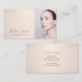 schoonheidsspecialiste faux glitter champagne visitekaartje (Voorkant / Achterkant)