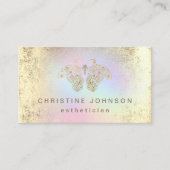 schoonheidsspecialiste FAUX gouden folie vlinder Visitekaartje (Voorkant)