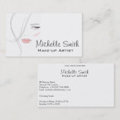 Schoonheidsspecialiste Moderne Elegante Roze Schoo Visitekaartje (Voorkant / Achterkant)