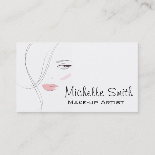 Schoonheidsspecialiste Moderne Elegante Roze Schoo Visitekaartje (Voorkant)