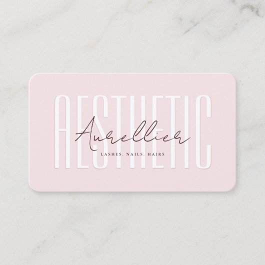 Schoonheidsspecialiste Monogram Cosmetoloog Esthet Visitekaartje (Voorkant)