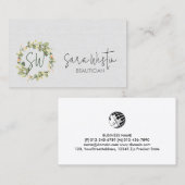 Schoonheidsspecialiste Monogram Visitekaartje (Voorkant / Achterkant)