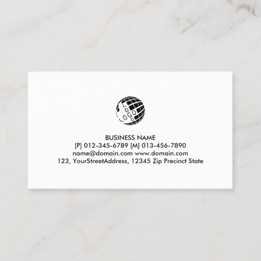 Schoonheidsspecialiste Monogram Visitekaartje (Achterkant)