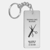 Schoonheidsspecialiste Ontwerp Licht Zilver Sleutelhanger (Voorkant Links)