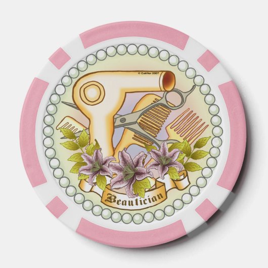 Schoonheidsspecialiste poker chip (Achterkant)