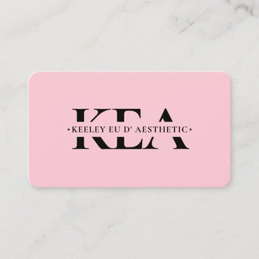 Schoonheidsspecialiste Roze Pastel Modern Visitekaartje (Voorkant)