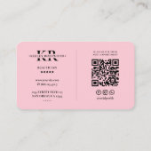 Schoonheidsspecialiste Roze Pastel Modern Visitekaartje (Achterkant)