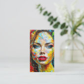 Schoonheidsspecialiste visitekaartje. Verbluffend  Visitekaartje (Staand voorkant)