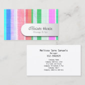 Schoonheidsspecialiste Visitekaartjes vlinderstrep (Voorkant / Achterkant)