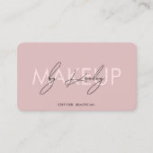 Schoonheidsspecialiste wimpers make-up artiest roz visitekaartje (Voorkant)