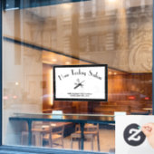 Schoonheidsspecialistenontwerp Bedrijfsnaam Contac Raamsticker (Cafe Raam)
