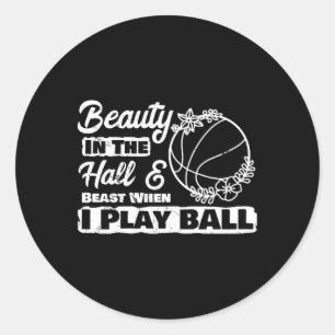 Schoonheidsspel Bysketbyll Speler Meisje Byller Sp Ronde Sticker