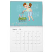 Schoonheidssymbolen voor zodiale tekens plus eleme kalender (Feb 2026)