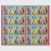  schoonheidstaarten van de vogelpacock cadeaupapier (Vlak)