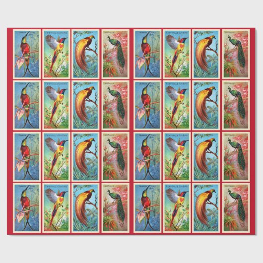  schoonheidstaarten van de vogelpacock cadeaupapier (Vlak)