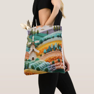 Schoonheidstijd voor zon, wolken, bomen en bloemen tote bag