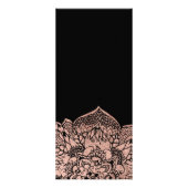 Schoonheidstypografie roos gouden mandala prijslij reclamekaart (Achterkant)