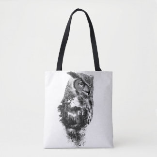 Schoonheidsuil in de bergen tote bag