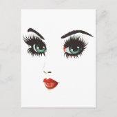 Schoonheidsvrouw gezicht briefkaart (Voorkant)