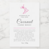 Schoonheidswaslabel vogel of logo wijn etiket (Enkel label)