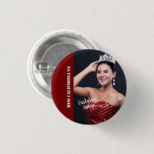 Schoonheidswedstrijd Knopspeld - Lichte Tekst Ronde Button 3,2 Cm (Voorkant /achterkant)