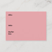 Schoonheidswinkel, ontwerp drie vrouwen met pamper visitekaartje (Achterkant)