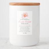 Schoonheidszeep-label tropische orchidee logo of a voedselcontainer etiket (Voorkant)