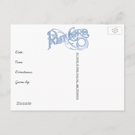  schoonheidszondbader in een blauw zwempak uitnodiging briefkaart (Achterkant)