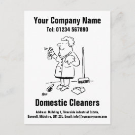 Schoonmaak Cartoon Ontwerp om te Personalizen Briefkaart