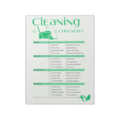 Schoonmaak Checklist, Chore chart, Huishoudelijke Notitieblok (Linkerzijde)