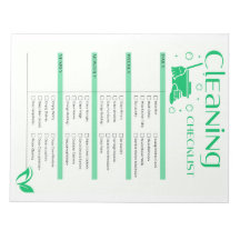 Schoonmaak Checklist, Chore chart, Huishoudelijke
