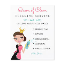 Schoonmaak Dienst Brunette Karakter Kroon