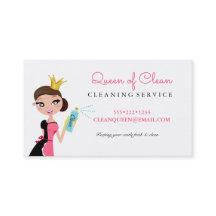 Schoonmaak Dienst Brunette Karakter Kroon