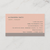 Schoonmaak Diensten Housekeeping Retro Pink Classy Visitekaartje (Achterkant)