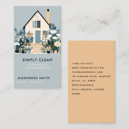 Schoonmaak Diensten Huishouding Bloemen Stoffig Bl Visitekaartje