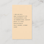 Schoonmaak Diensten Huishouding Floral Yellow Chic Visitekaartje (Achterkant)