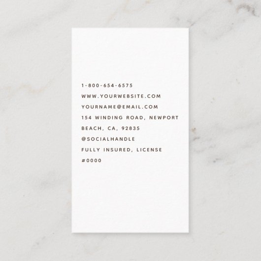 Schoonmaak Diensten Huishouding Retro Schattige Ho Visitekaartje (Achterkant)