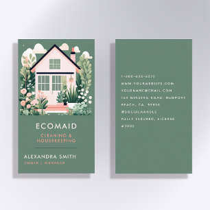 Schoonmaak Diensten Huishouding Scandi House Green Visitekaartje