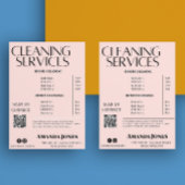Schoonmaak Diensten Maid Prijs Pastel Roze Kaart