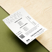 Schoonmaak Diensten Maid Prijs Zwart-wit Kaart