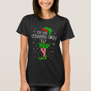Schoonmaak Elf Kerstmis Familie Groep Vrouwen Meis T-shirt