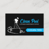 Schoonmaak en onderhoud van het zwembad visitekaartje (Voorkant)