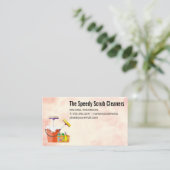 Schoonmaak- en ontsmettingsdiensten en -producten visitekaartje (Staand voorkant)